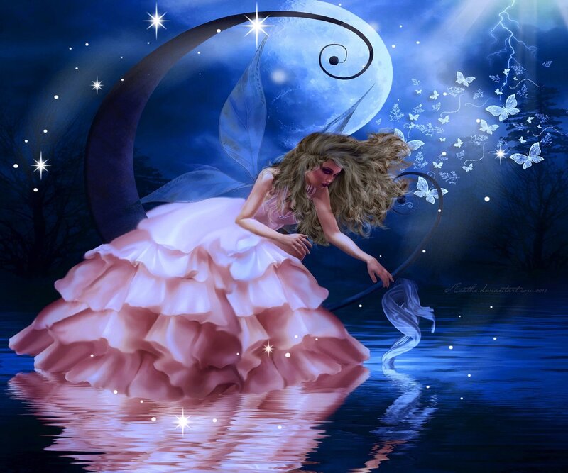 Fairy in Pink Dress — Blue