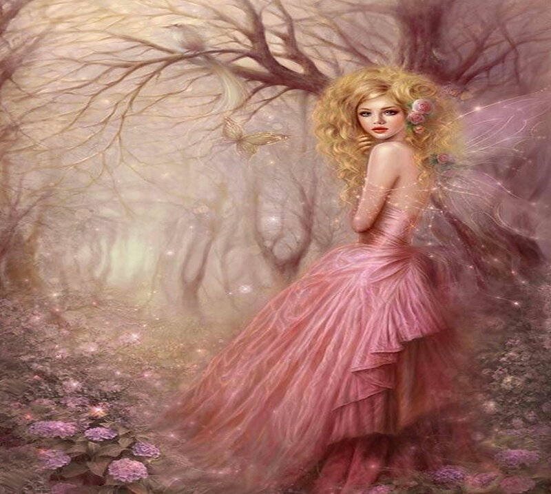 Fairy in Pink Dress — Dreamy