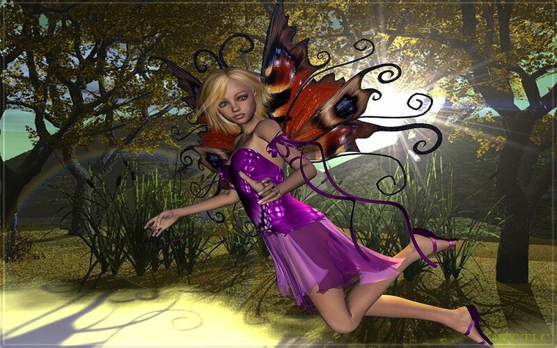fairy in purple dress