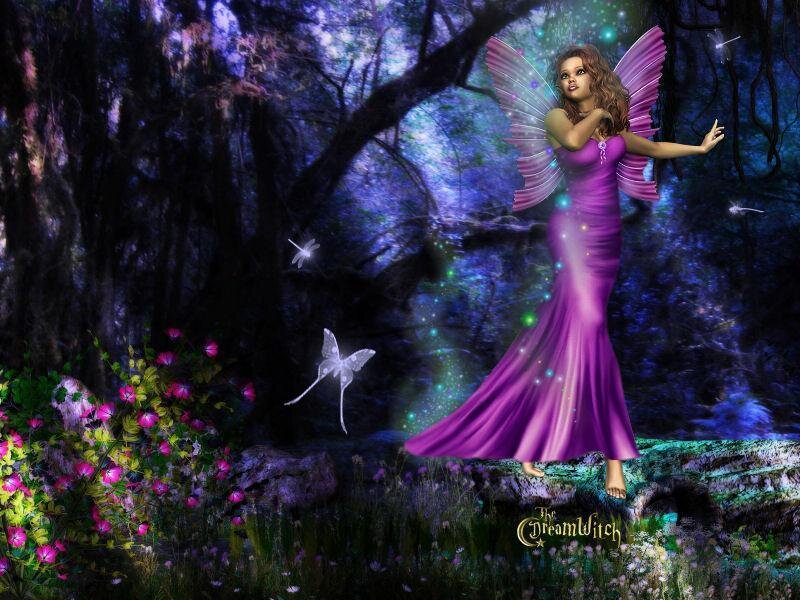fairy in purple dress