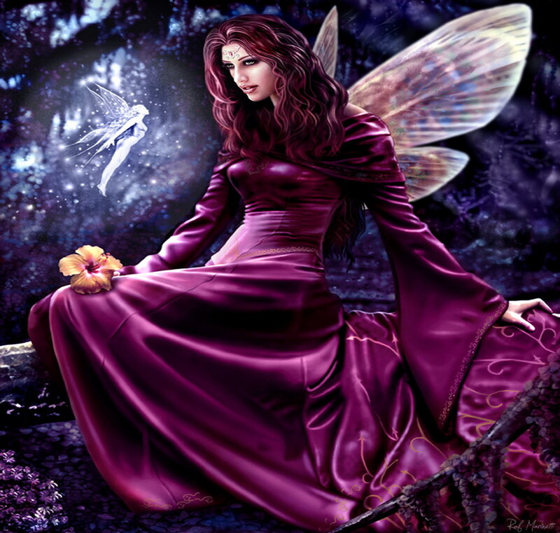 Fairy in Purple Dress — Mystical