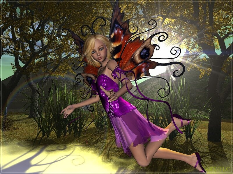 fairy in purple dress