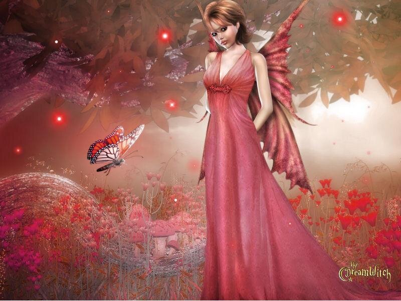 Fairy in Red Dress