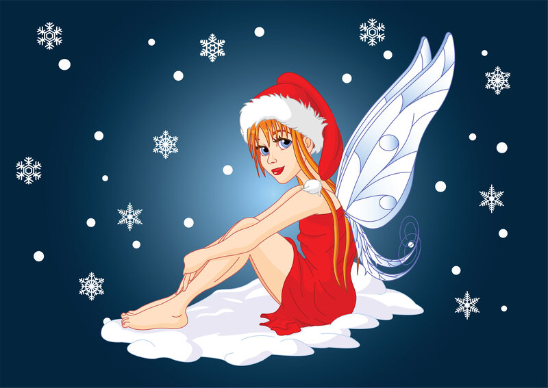 Fairy in Santa Hat