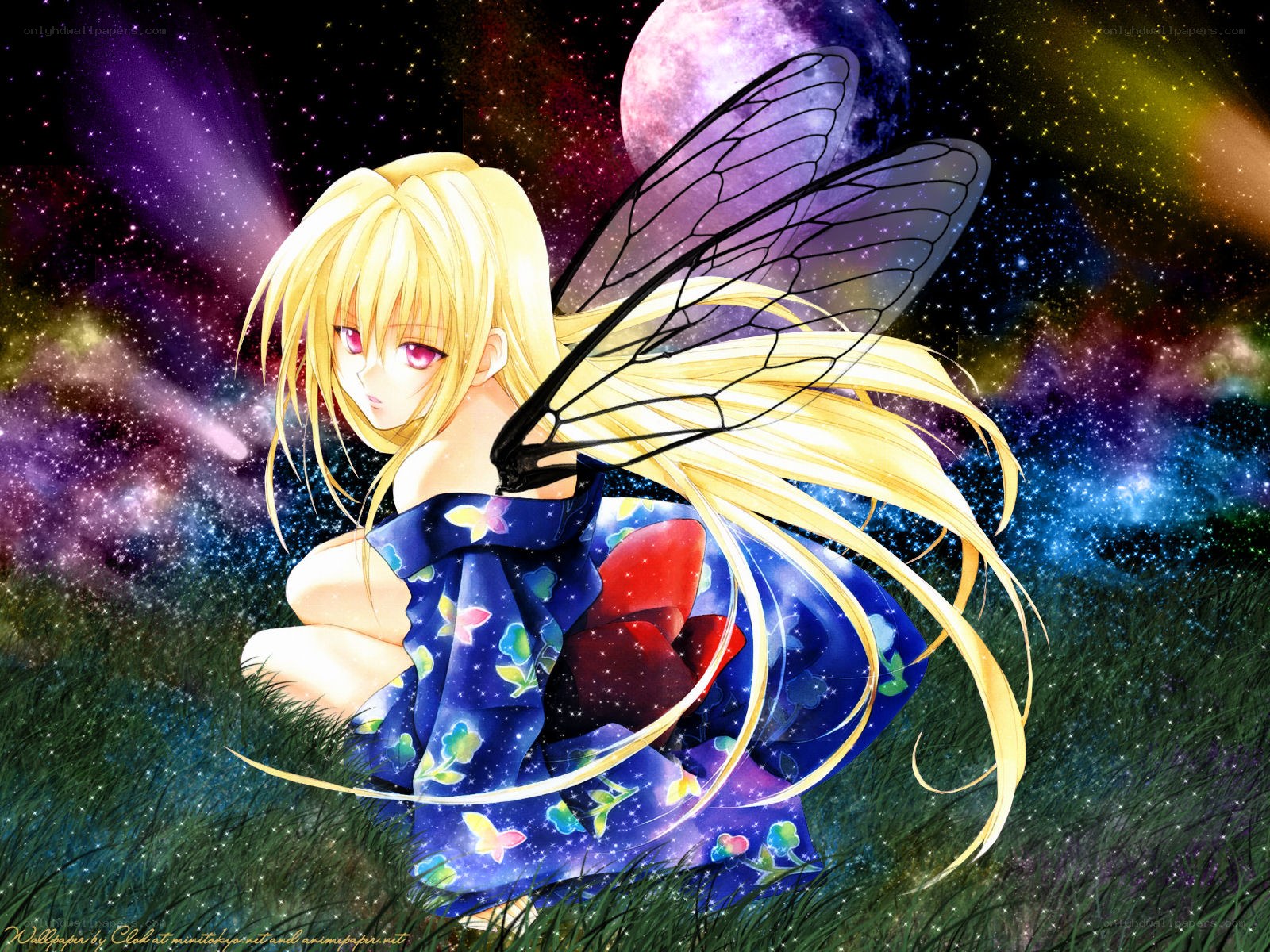 fairy in starry night