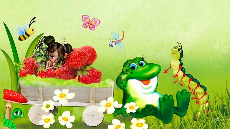 Fairy in Strawberry Cart