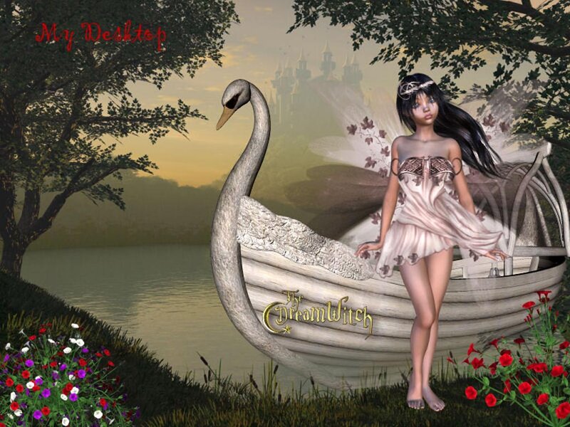 Fairy in Swan Boat