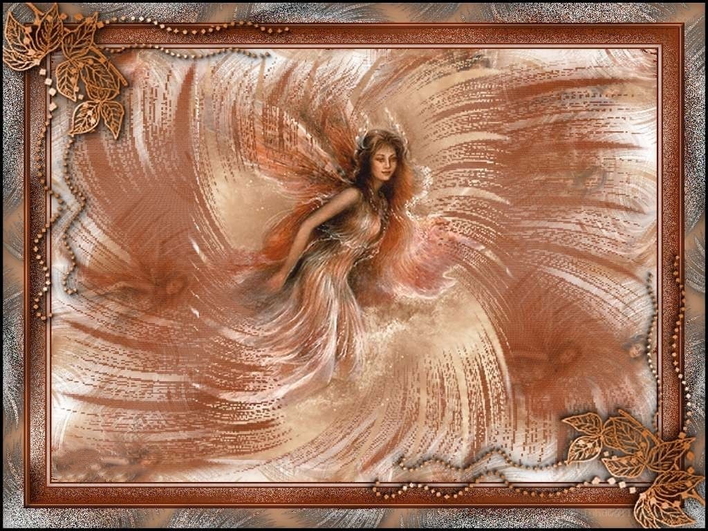 fairy in swirling wind