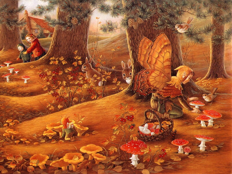 Fairy in the autumn forest