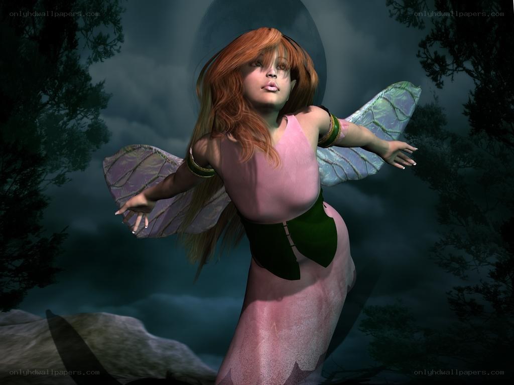 fairy in the moonlight