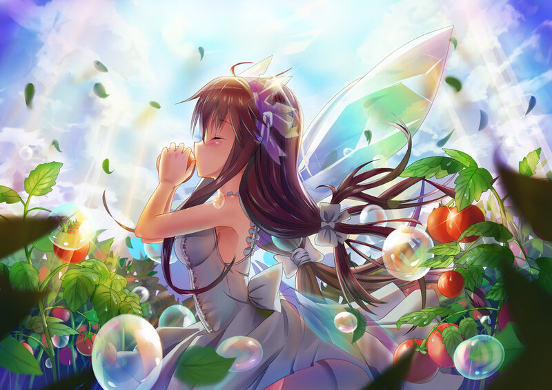 Fairy in Tomato Garden