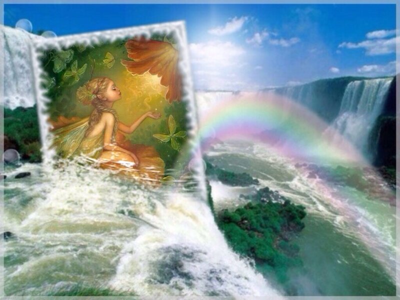 Fairy in Waterfall