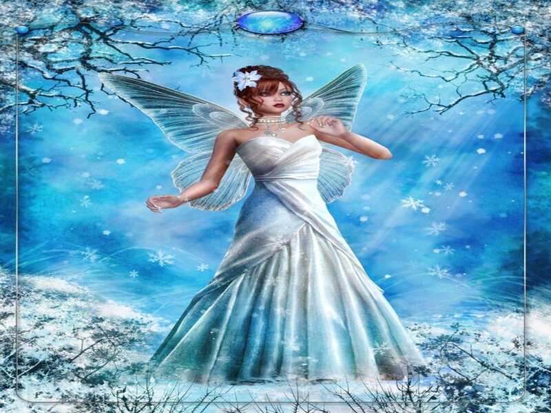 Fairy in Winter Dress