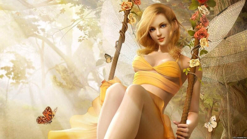 fairy in yellow dress