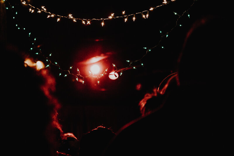 fairy lights at night