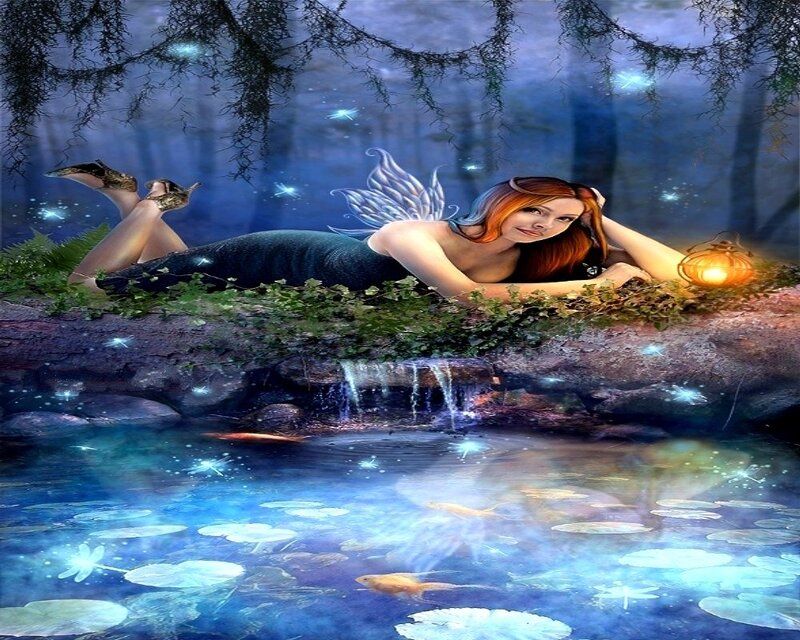 Fairy Lying on Rock