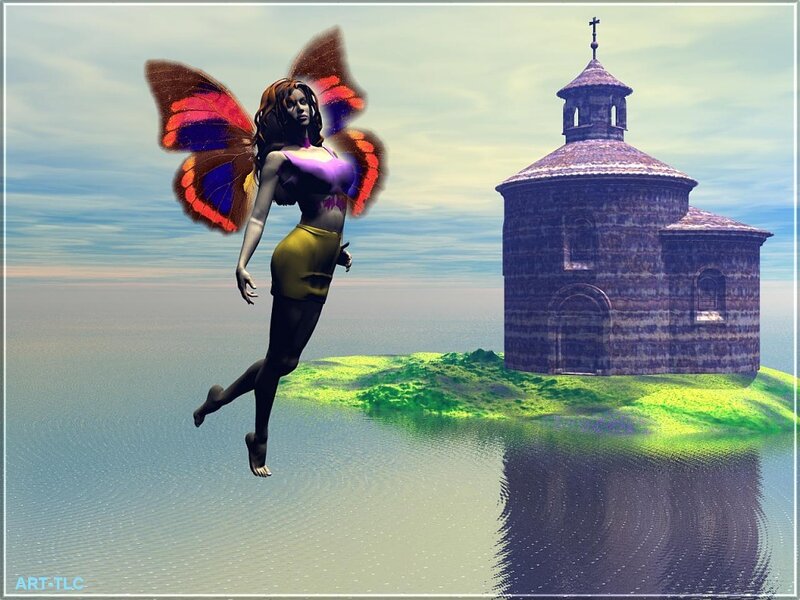 fairy near a chapel island