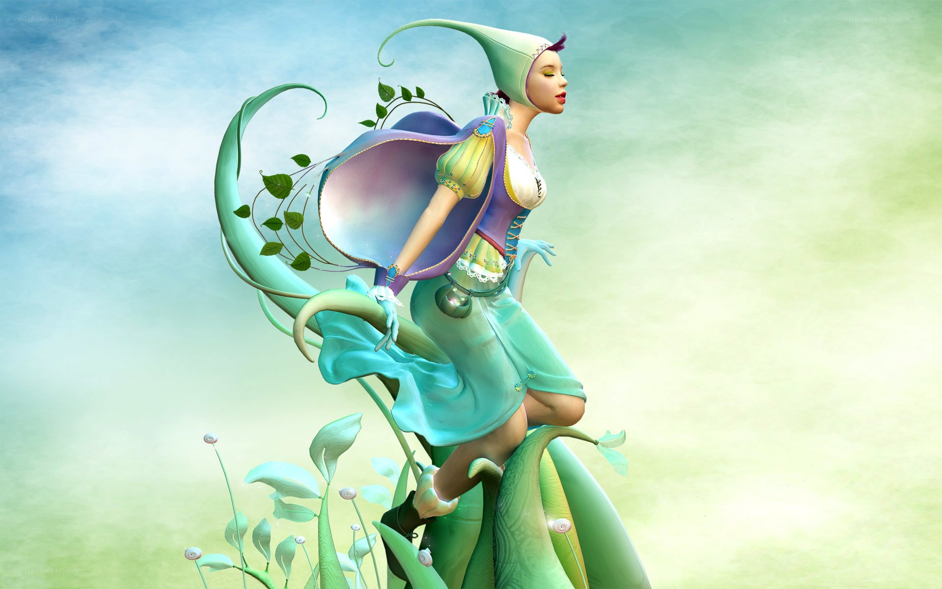 fairy on a beanstalk