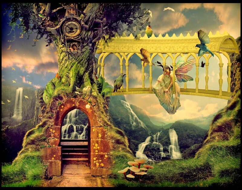 Fairy on a Bridge — Green