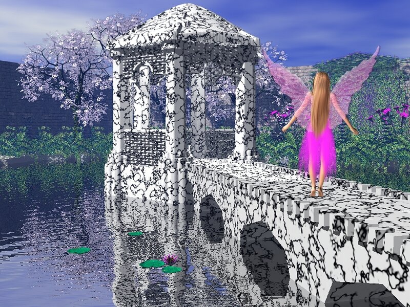 Fairy on a Bridge — Purple