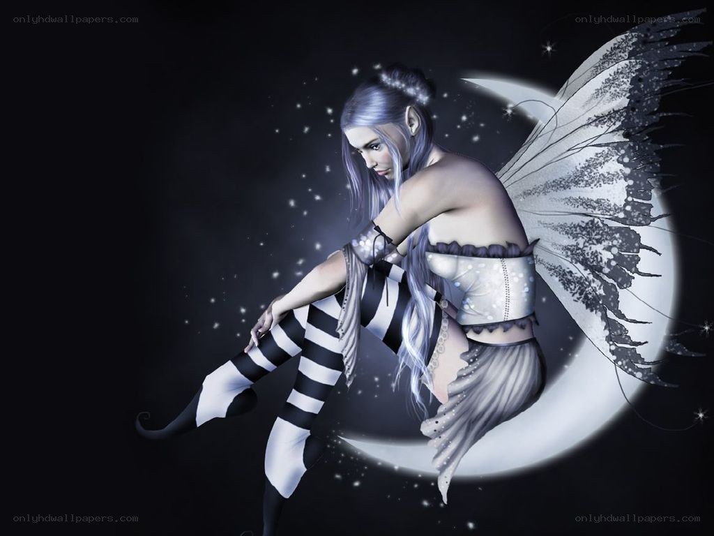 Fairy on a crescent moon