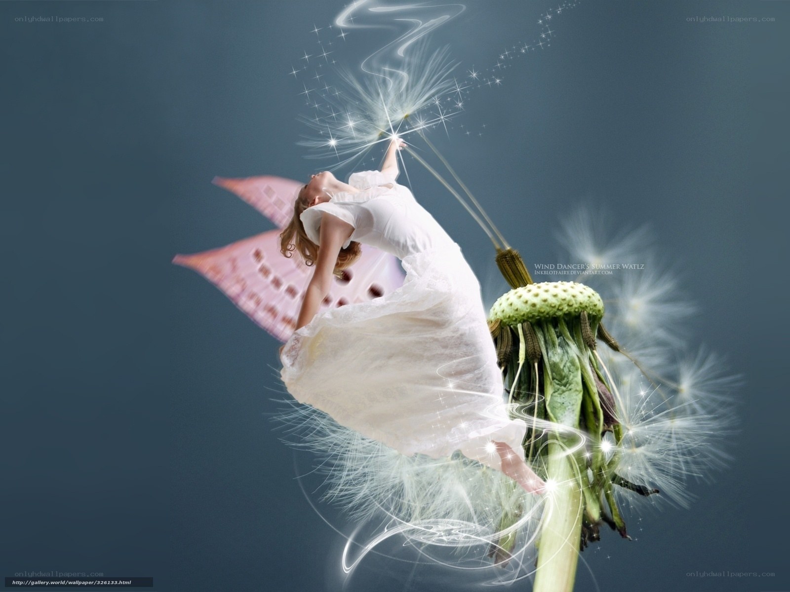 Fairy on a dandelion