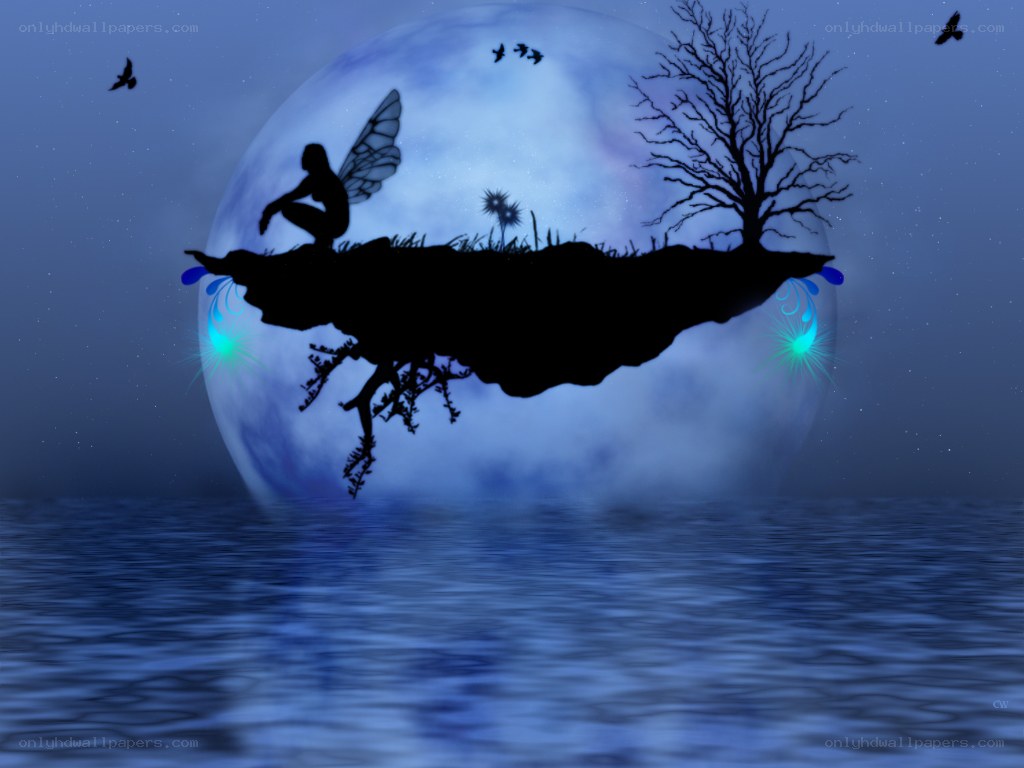 Fairy on a floating island