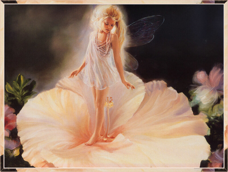Fairy on a Flower — White