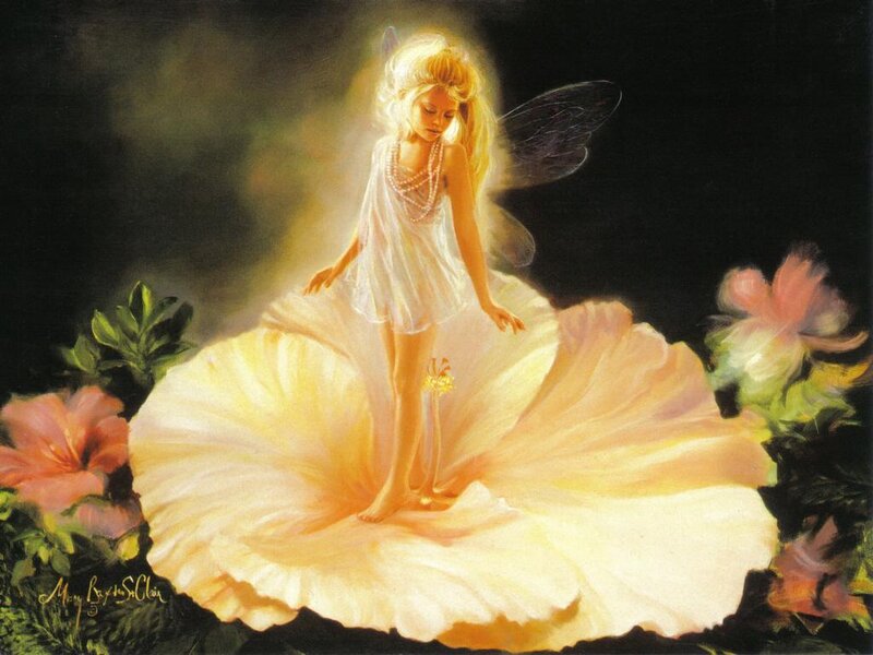 Fairy on a Flower — Yellow