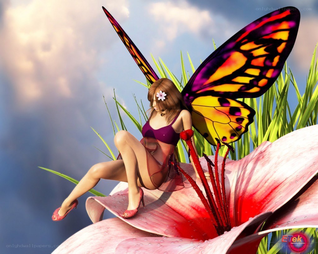 fairy on a giant flower
