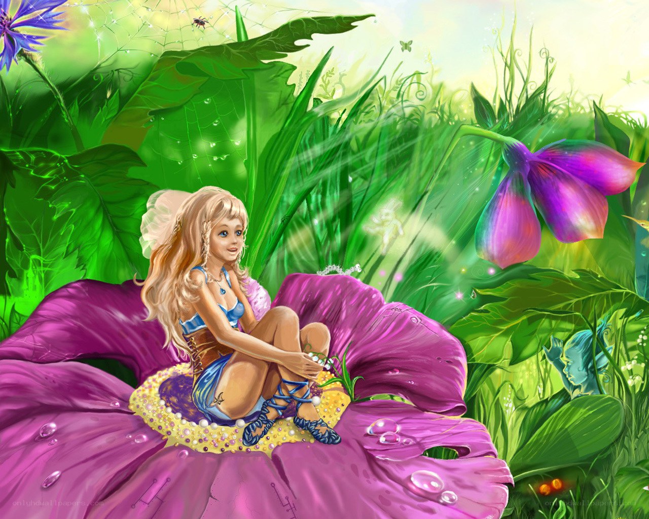 fairy on a giant flower
