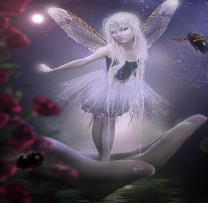 Fairy on a Hand — Purple