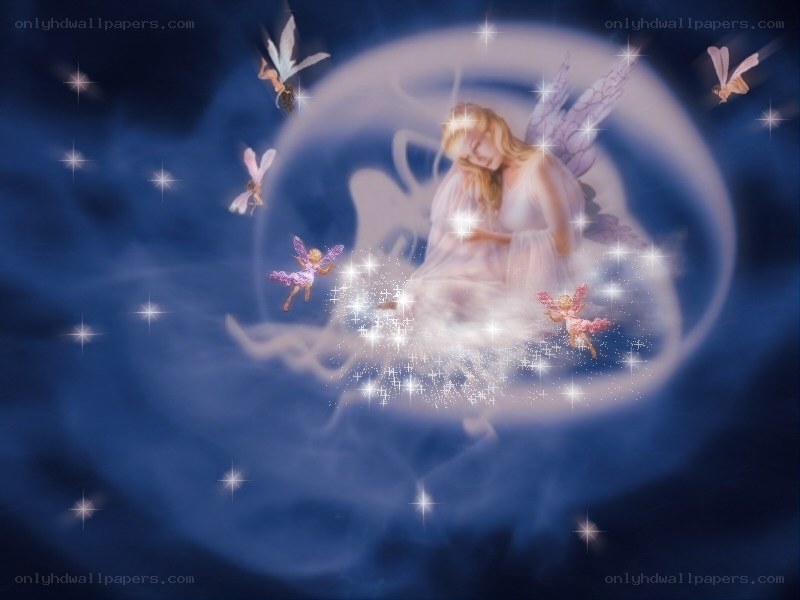 fairy on a moonlit cloud