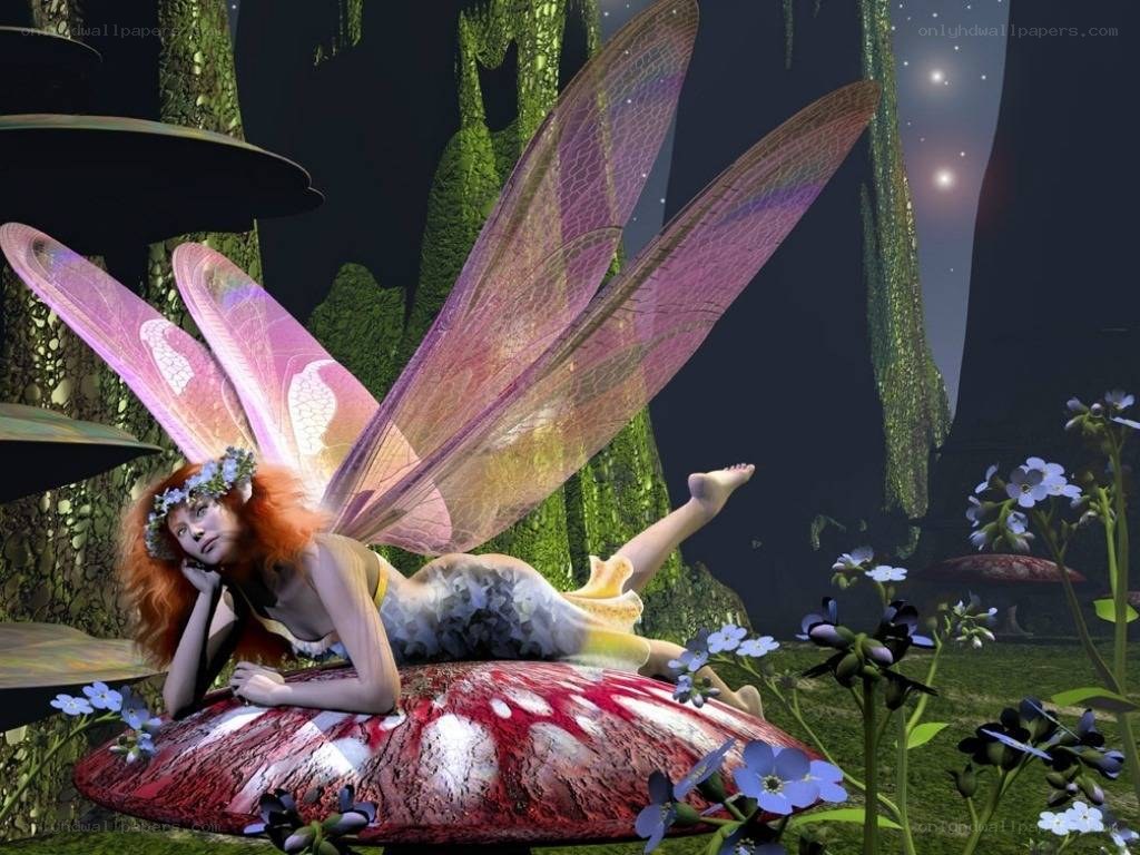 Fairy on a mushroom