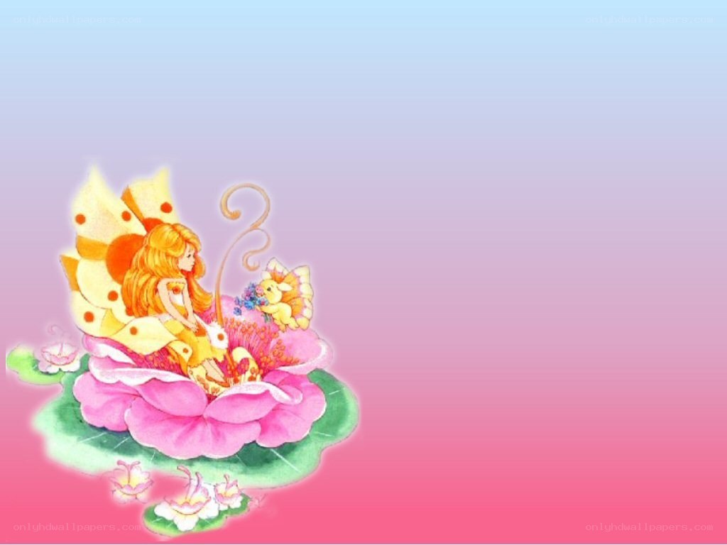 fairy on a pink flower