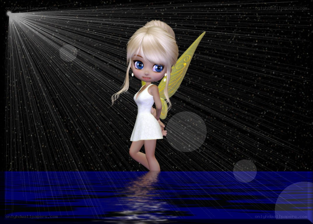 fairy on a reflective surface
