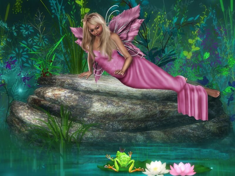 Fairy on a Rock — Pink