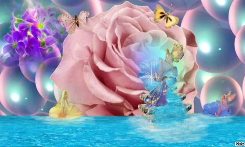 Fairy on a Rose — Pink, Dreamy