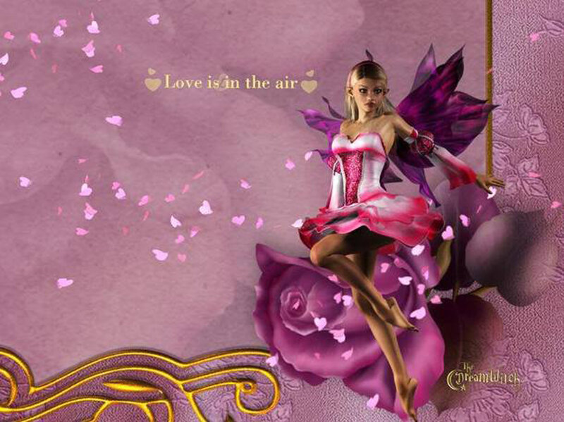 Fairy on a Rose — Purple