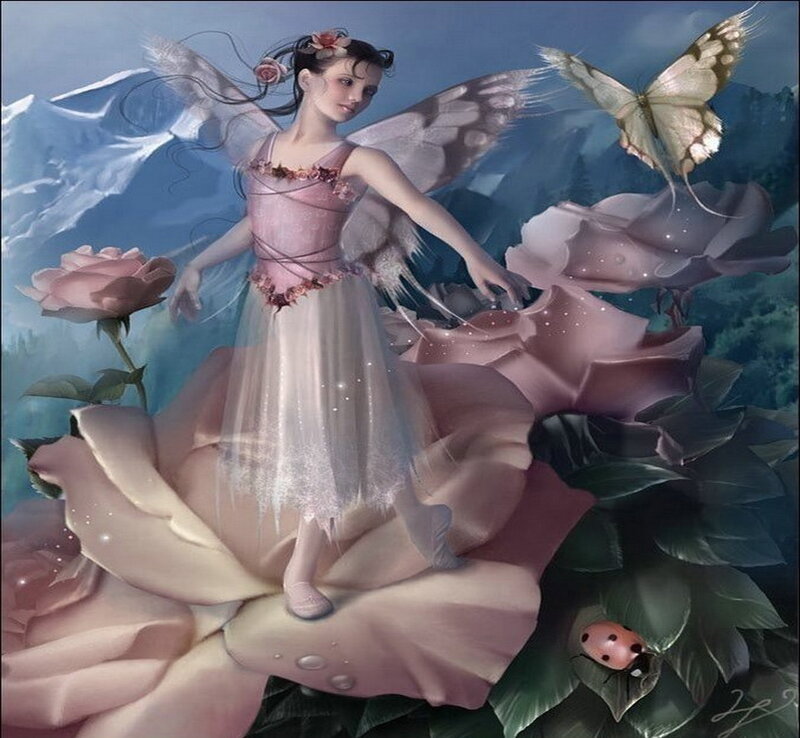 Fairy on a Rose