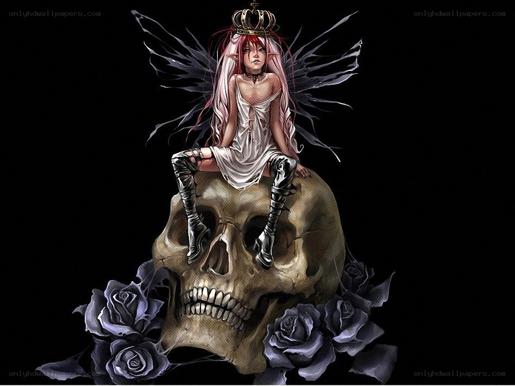 fairy on a skull