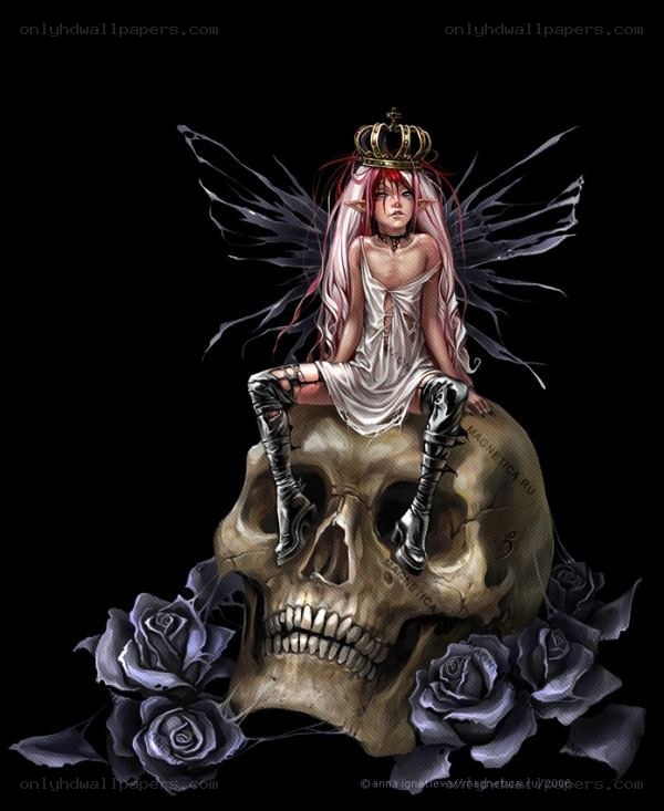 fairy on a skull