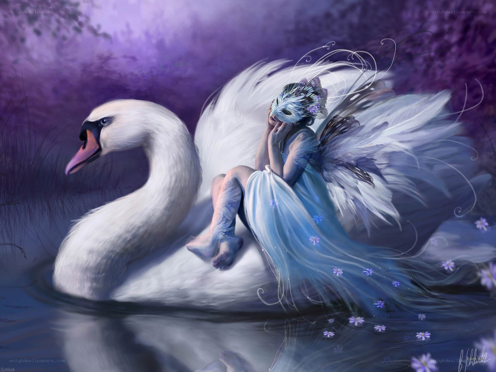 fairy on a swan