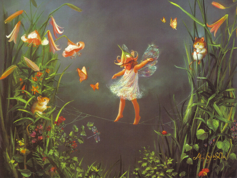 Fairy on a Tightrope — Green