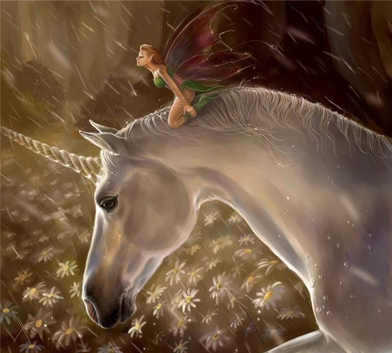 Fairy on a unicorn