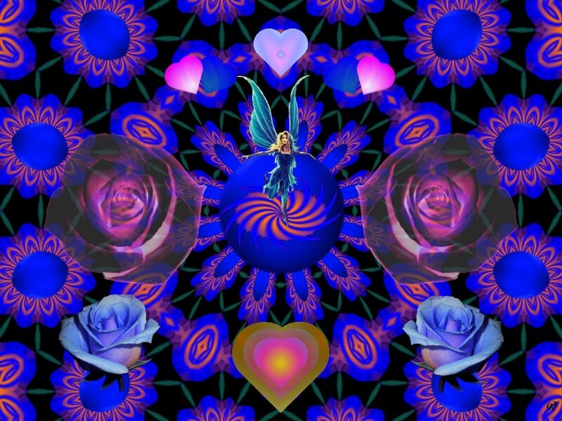 Fairy on Blue Sphere