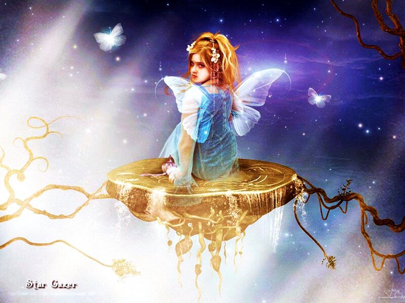 Fairy on Floating Island — Blue