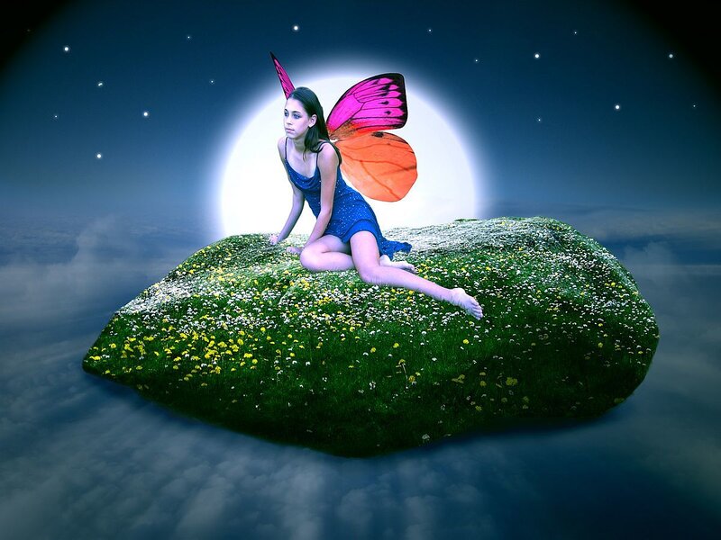 Fairy on Floating Island — Green