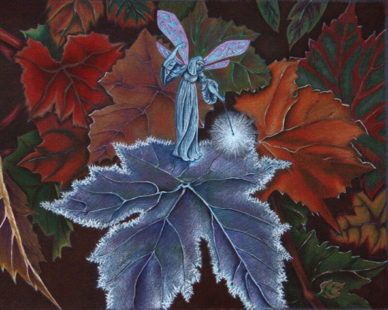Fairy on Leaf — Red
