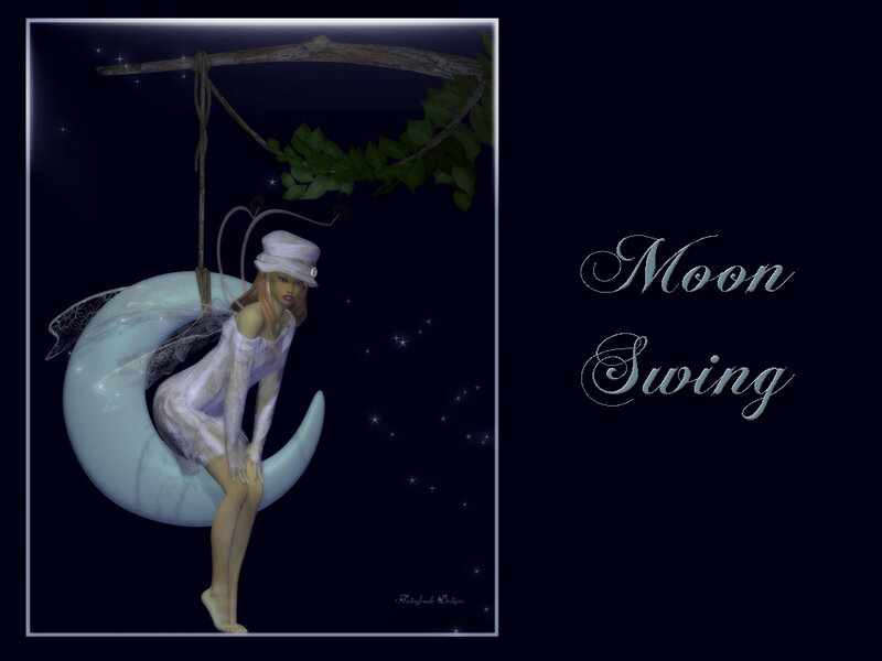 Fairy on Moon Swing
